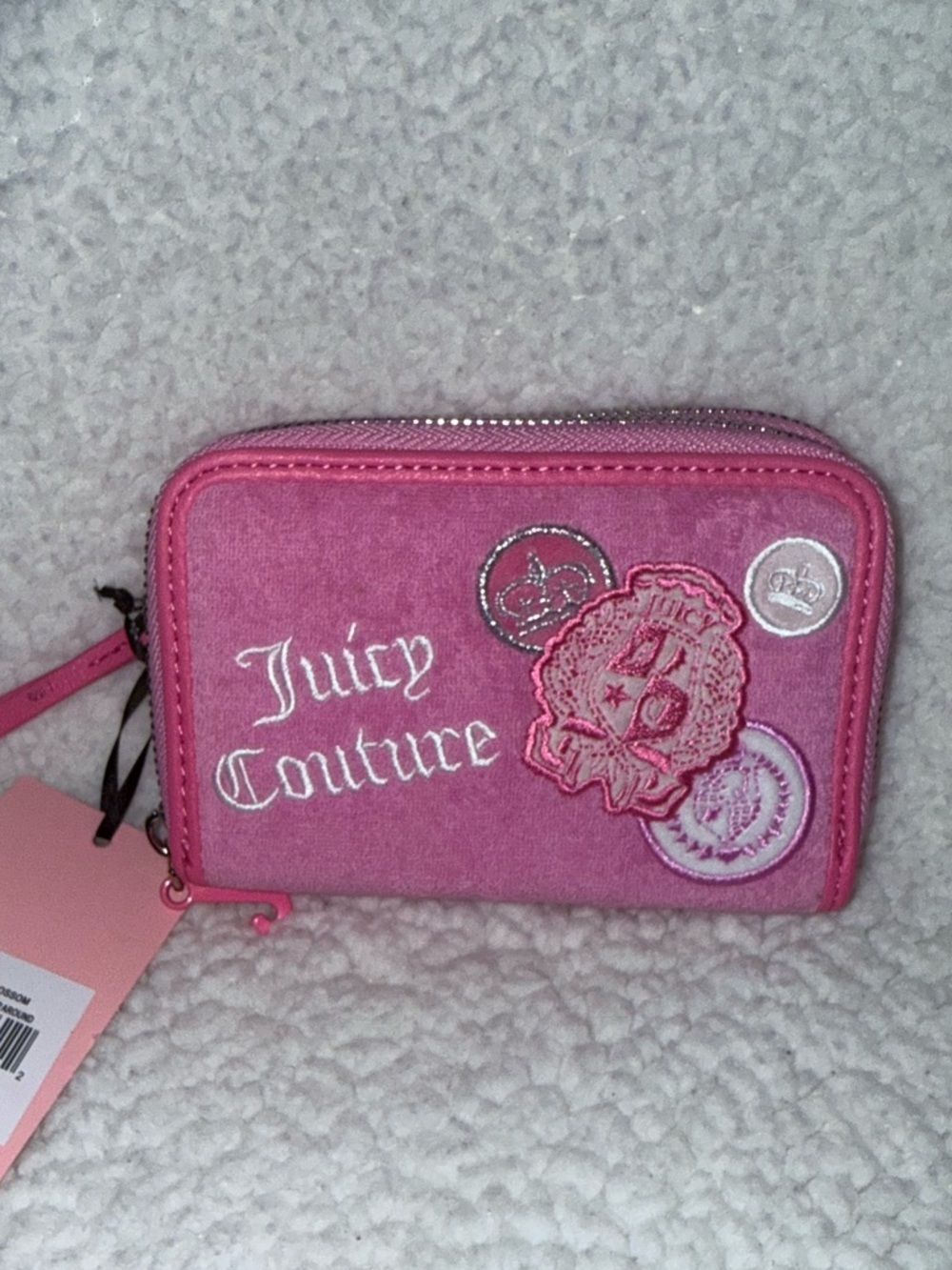 NWT Juicy Couture Juicy Girls Rule ZipAround in Pink Cherry 🍒 Blossom